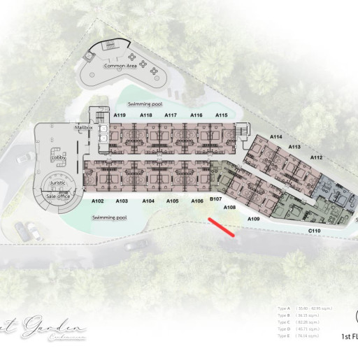 Secret Garden, 1 Bedroom - 39 m²